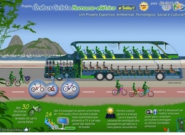 „Cycling Bus” — keleivių jėga varomas autobusas