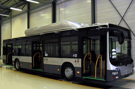 MAN „Lion‘s City CNG“ autobusai pasirengę kelionei į Lietuvą