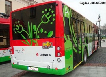 Ukrainiečių ir lenkų elektrinis autobusas „Bogdan URSUS E7010” bandomas Liubline