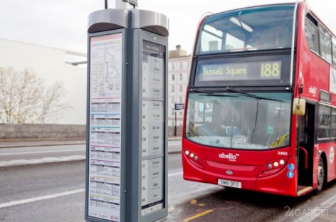 Londono autobusų stotelėse – elektroninis popierius