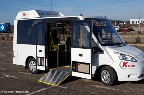 K-BUS – elektrinis mikroautobusas su saulės baterijomis