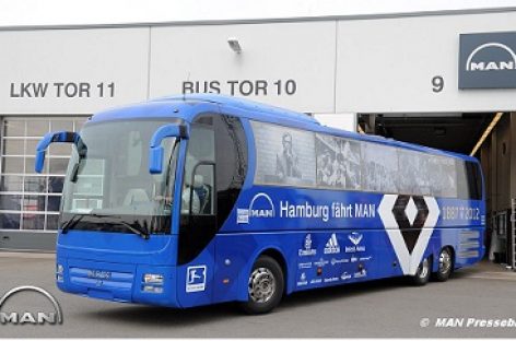 Vokietijos „Hamburg” futbolo klubas pristatė naują autobusą