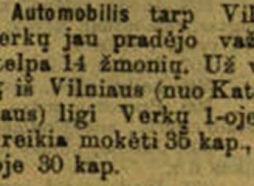 Sukanka 110 metų, kai Vilniuje pradėjo važinėti autobusas maršrutu „Katedros aikštė-Verkiai“