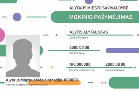 Alytaus miesto mokinio pažymėjimas – ir elektroninis viešojo transporto bilietas