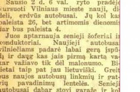 Prieškariu Lietuvai atgavus Vilnių, perkami nauji autobusai ir diegiami nauji bilietai