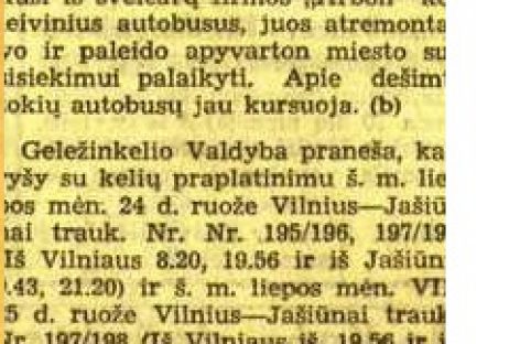 Viešojo transporto istorija Vilniuje 1940 m. liepos mėnesį