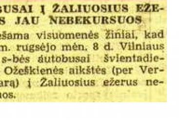 Vilniaus autobusų istorija 1940-ųjų rugsėjį