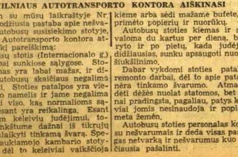 Vilniaus viešojo transporto istorija 1941-ųjų birželį