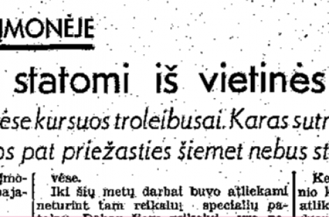 Troleibusų eismas Kaune planuotas dar 1940-ųjų pradžioje