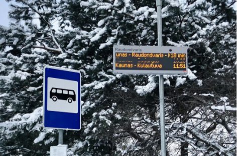 Kauno rajono viešojo transporto stotelėse – moderni informavimo sistema