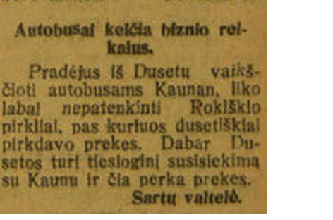 Kaip 1929-aisiais autobusai sugadino „biznį” Rokiškio verslininkams