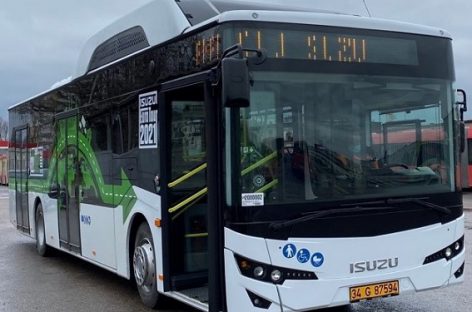 Sostinės vežėjai išbando naują dujinį autobusą