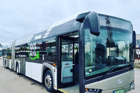 Šiauliuose – elektrinis „Solaris Urbino 18 Electric“ autobusas