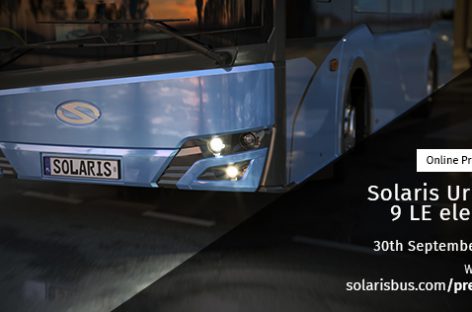 „Solaris“ virtualiai pristatys naują elektrinį autobusą „Urbino 9 LE“