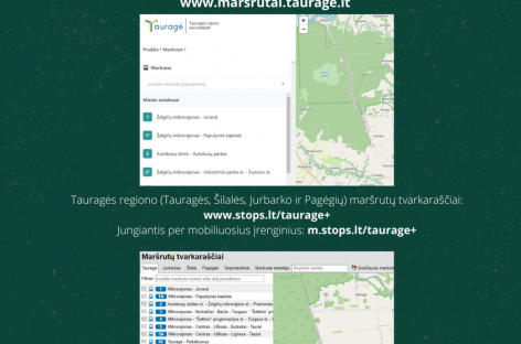Tauragės regiono autobusų maršrutų tvarkaraščiai – vienoje vietoje