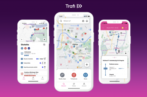 Atsinaujinusi „Trafi“ programėlė vilniečiams suteiks pažangiausius mobilumo sprendimus