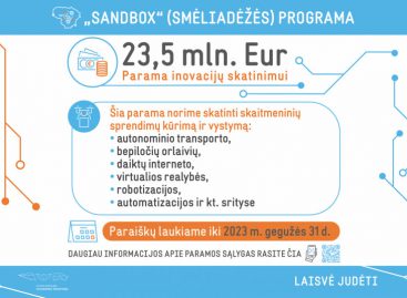 Susisiekimo ministerija kviečia dalyvauti „Sandbox“ programoje: inovacijų įvairiose srityse skatinimui skiriama 23,5 mln. Eur parama