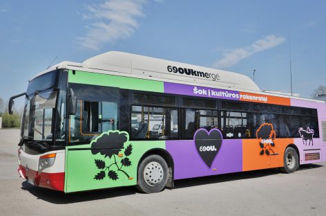 Ukmergės gimtadienio proga – spalvingas autobusas