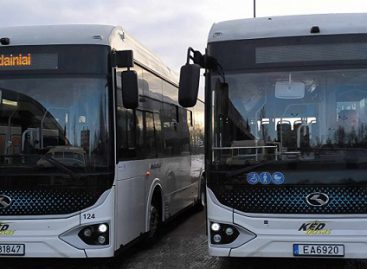 Į Kėdainių miesto gatves išrieda du elektriniai autobusai