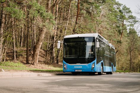 „Kautra“ išbando elektrinį autobusą Kauno regione