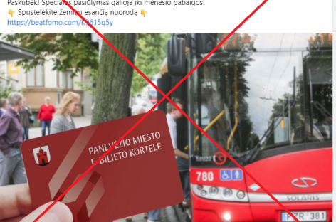 Apie sukčius perspėja ir Panevėžio autobusų parkas