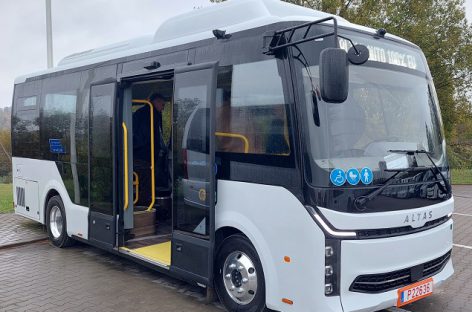 „Kautra“ pradeda naujo elektrinio autobuso „Altas Novus City V7“ bandymus Druskininkuose