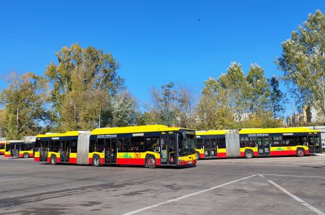 Keleivių vežėjai lankėsi viename iš Varšuvos autobusų parkų