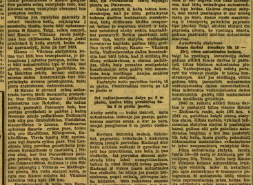 Apie greitkelio Vilnius-Kaunas projektą – tarpukario spaudoje