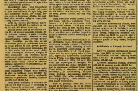 Kiek keleivių Kaune vežta 1940-aisiais?