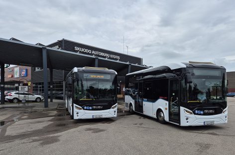 Skuode – nauji elektriniai autobusai
