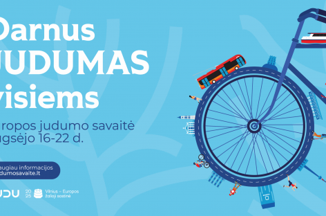 Europos judumo savaitė Vilniuje: pažintinės kelionės dviračiais, įdomūs renginiai ir nemokamas viešasis transportas dieną be automobilio