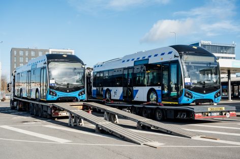 Į Taliną atvyko pirmieji „Škoda“ troleibusai