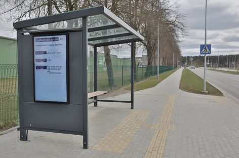 Ukmergėje įrengta išmanioji transporto stotelė
