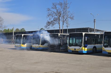 Šiauliuose – mokomosios pratybos „Gaisro gesinimas autobusų dujų užpylimo stotyje“