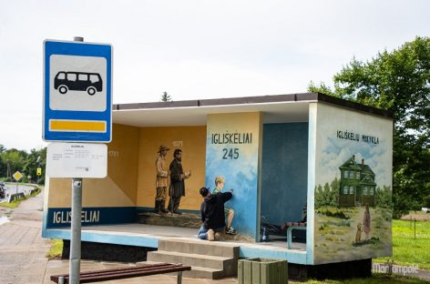 Apleista stotelė tapo Igliškėlių istorijos metraščiu