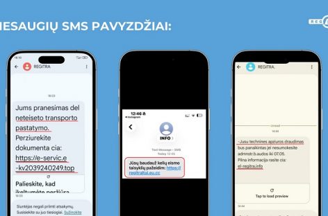 Išlikime saugūs: į ką svarbu atkreipti dėmesį gavus „Regitros“ žinutę ar jungiantis prie svetainės?